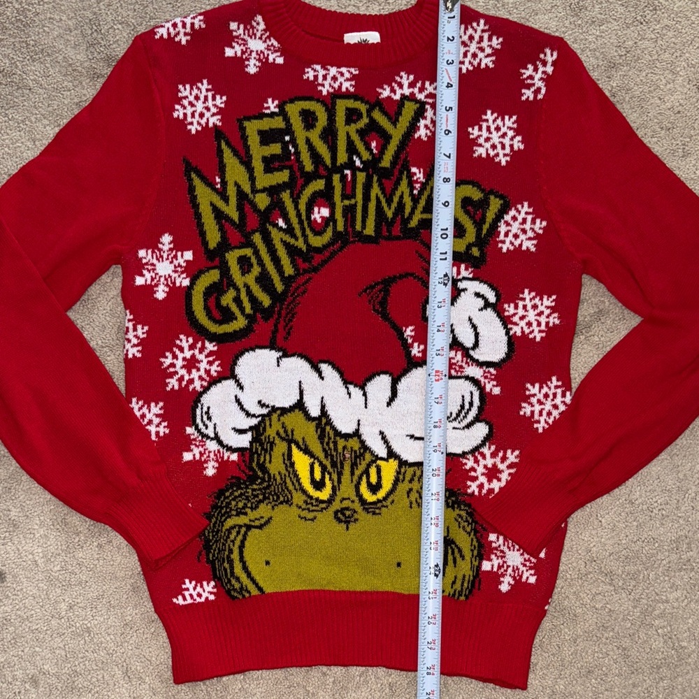 Dr. Seuss Red Grinch Crewneck Sweater - Picture 7 of 9
